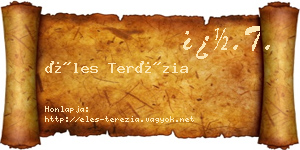 Éles Terézia névjegykártya